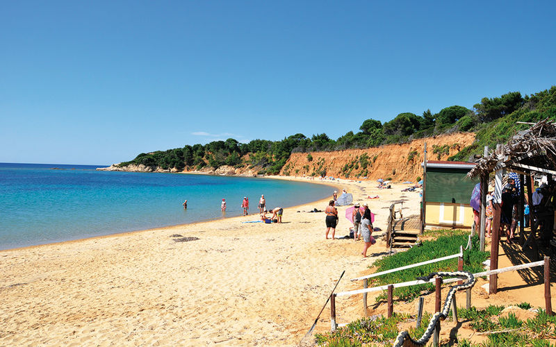 Mandraki Strand ein Bild des Mandraki Strandes auf Skiathos