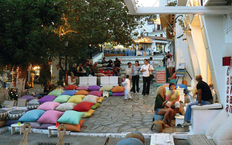 Skiathos Stadt ein Bild der Skiathos Stadt auf Skiathos