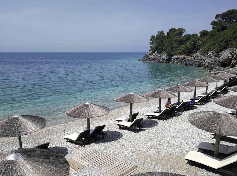 Skopelos, Hotel Adrina Beach, Strand