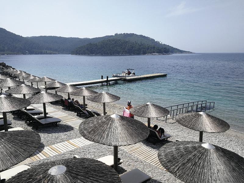 Skopelos, Hotel Adrina Beach, Strand