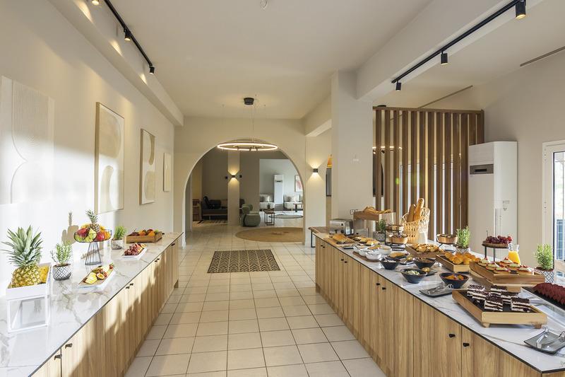 Skiathos, Petra Nera Hotel, Frühstücksbereich