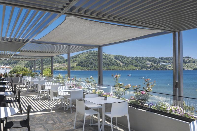 Skiathos, Hotel Alkyon, Terrasse
